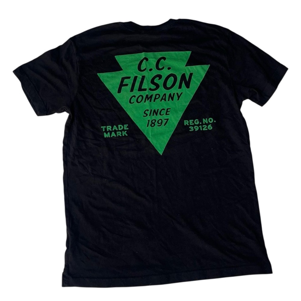 Filson Ranger Graphic T-Shirt In Black Short Sleeves Cotton Size Small Men’s